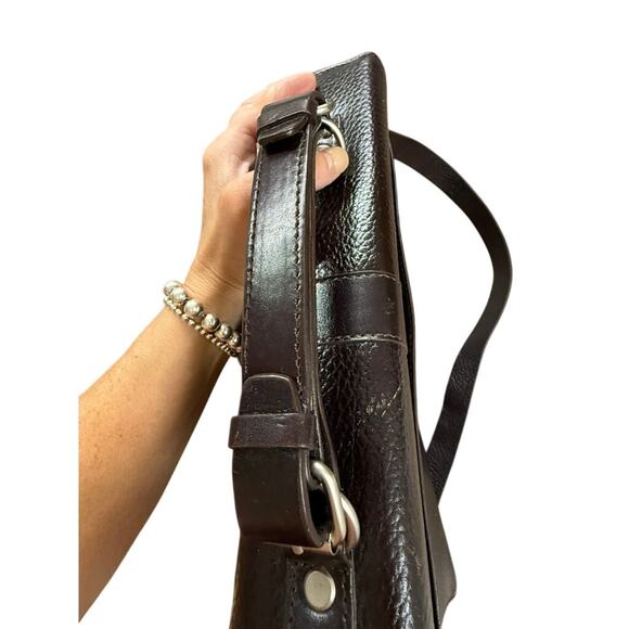 "KENNETH COLE NEW YORK" VTG Leather Briefcase Dk. Brown/Black Messenger Bag - Picture 10 of 16